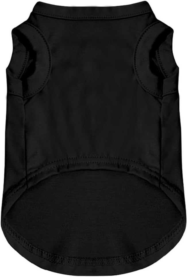 Personalized Dog Shirt Design Your Own Add Photo Text Logo Name Summer Breathable Dogs T-Shirt Clothes for Small Medium Large Pet, 1 PC Blank Black, 3XL