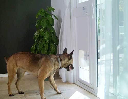 Power Pet Automatic Sliding Glass Patio Pet Door by High Tech Pet - Pet Operated Dog Door, Heavy-Duty Aluminum Frame (92 3/4" - 96"), Secure, Air Tight, for Cats and Dogs up to 30 lbs. Easy Install