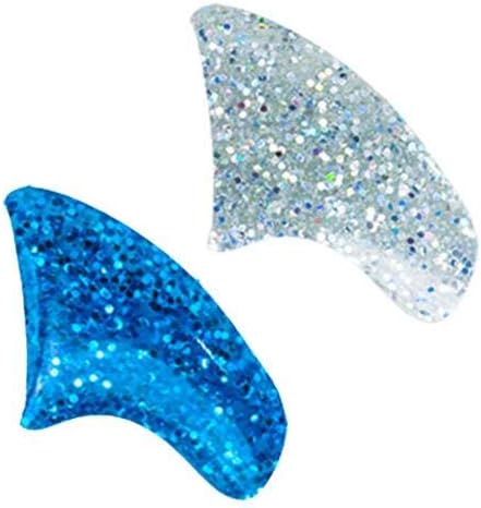ICY Combo Soft Nail Caps Cats Claws 40pk (20 Silver Holo Glitter - 20 Blue Glitter) Large Size