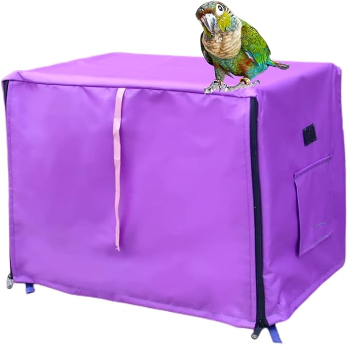 MANON ROSA Bird Cage Cover - Lightproof Birdcage Covers Nighttime- Ideal for Parrots Cockatiels Parakeets Cockatoos Lovebirds Finches Budgerigars Conure (XXL(23.6" Lx15.7 Wx15.7 H),Purple)