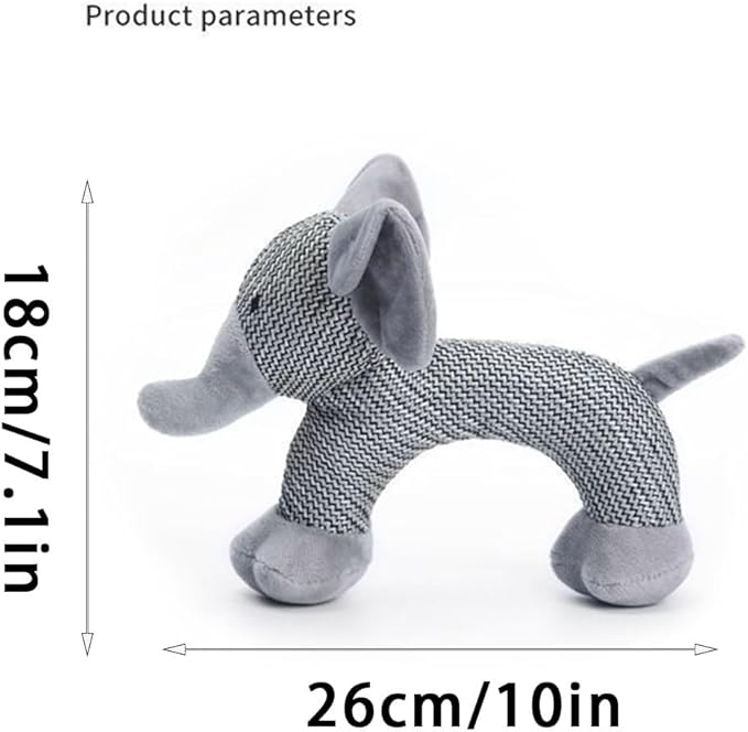 Xcho Linen Safari Companions Squeaky Dog Chew Animals Indestructible Dog Chew Toys Puppy Toys to Keep Them Busy for Small Medium Dogs Uitable for Indoor and Outdoor Throwing Play(Elephant)