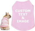 Custom Dog Shirt,Personalized Pet Apparel with Name Text Photo Image,Lightweight Breathable Puppy Kitten Cotton Vest for Small Medium Large Dogs Cats,Puppy Gift (Pink, 7X-Large)