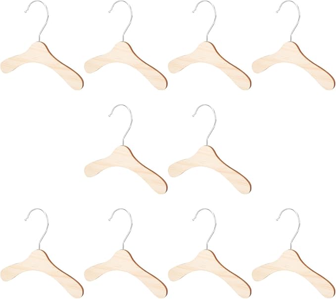 Wooden Pet Clothes Hangers 8.66-inch Small Dog and Cat Hangers Wear-Resistant Replaceable Household Pet Accessory for Dog and Cat Clothing