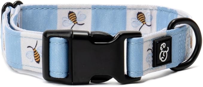 Lucy & Co. Bumbling Around Dog Collar, Adjustable Durable Dog Collar with Cute Print, Large
