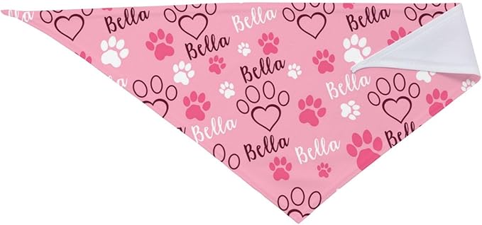 Custom Pet Scarf Personalized Dog Bandana with Name Personalized Add Your Text Bibs Triangle Head Scarfs Gift for Small Medium Large Dogs Cats Baby Puppy Pets Accessories