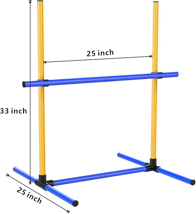 Dog Agility Hurdle Training Set, 4-Sets Jump Bar Equipment for Indoor & Outdoor Backyard Exercise