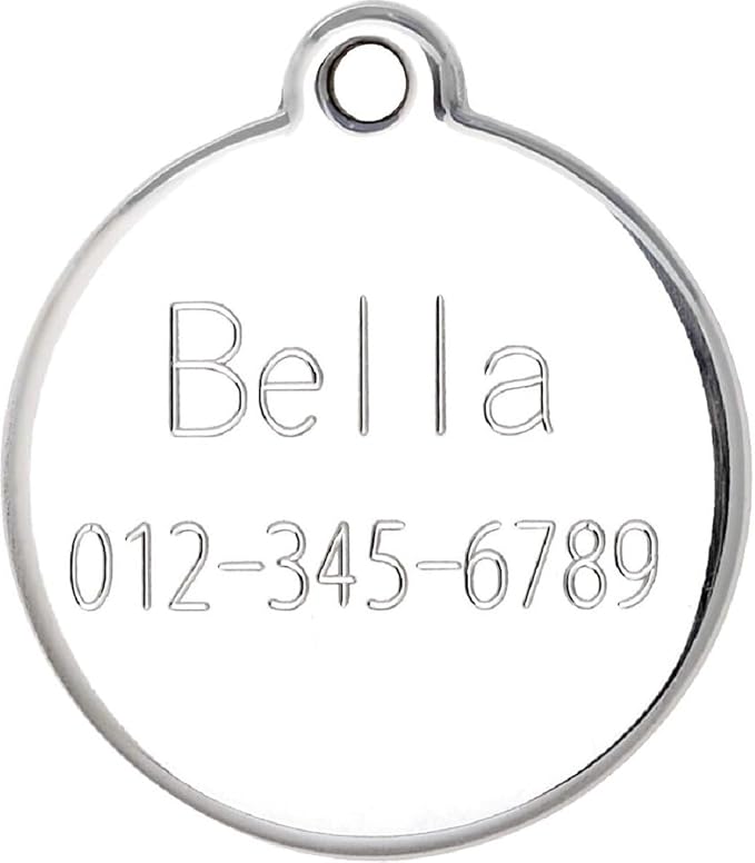 Personalized Pet ID Tags for Kittens and Cats - Custom cat Name tag and ID tag for Collar (Orange, Sleeping Cat Round-Small)