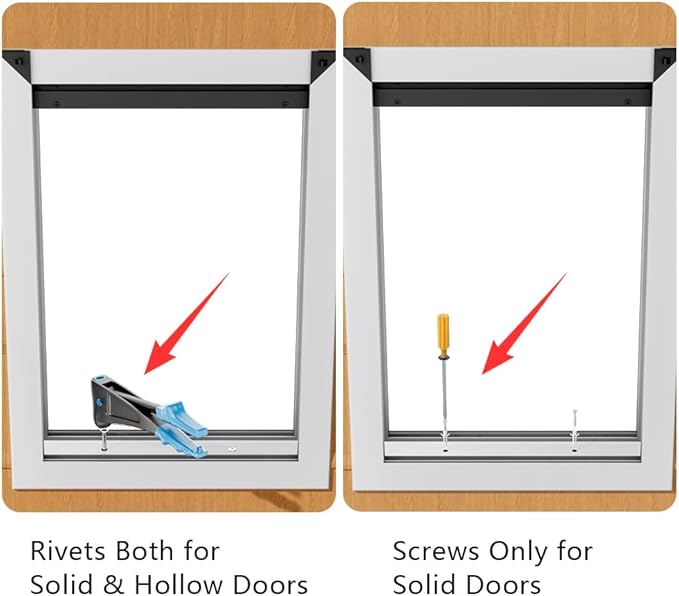 [MAVRICPOWER] Aluminum Medium Dog Door for Door, Doggy Door with 2 Sliding Lock Panels, Doggie Door for Medium Dogs Up to 30 lbs