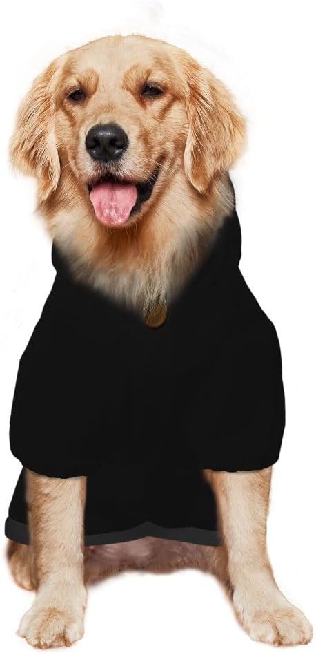 Custom Dog Hoodie Personalized Photo Text Logo Name Dog Clothes, Soft & Warm for Puppy Sweatshirt Hooded for Small Medium Large Dogs Girl/Boy Cats/Kitten, 1PC, Blank Black, S