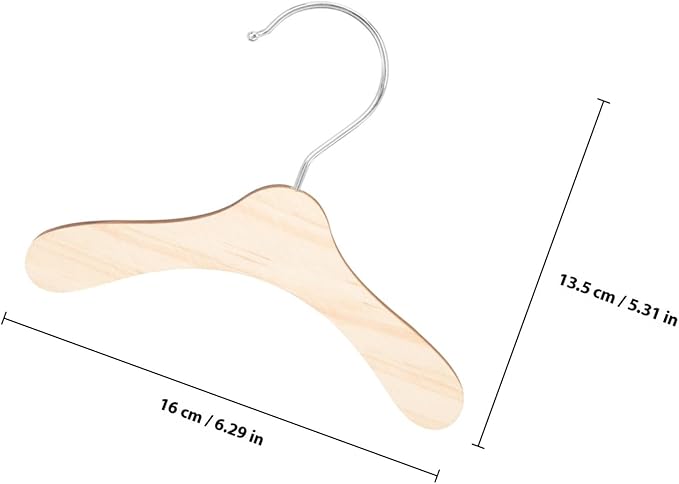 Wooden Pet Clothes Hangers 8.66-inch Small Dog and Cat Hangers Wear-Resistant Replaceable Household Pet Accessory for Dog and Cat Clothing