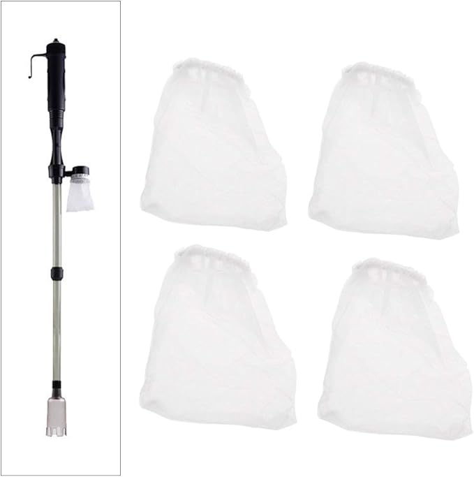 4pcs Aquarium Filter Bags Reusable Fish for Filter Nylon Bag for Electric Gravels Cleaner Water Changer Sand Washer Net