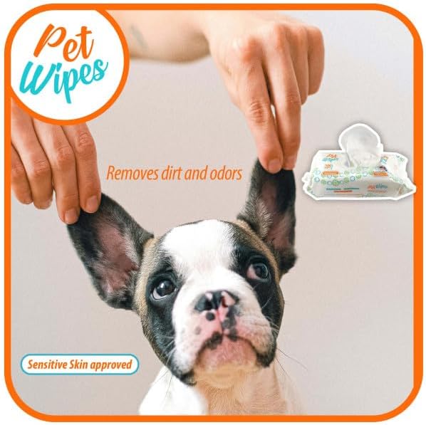 Txakur pet Wipes for Dogs and Cats Hypoallergenic Natural Products for Cleansing from Nose to Tail 100 Count 8x7in Wipes Perfect for Grooming and Cleaning Made in The USA Fragance-Free