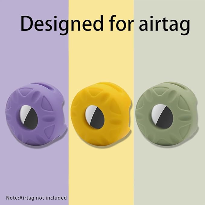 Breakaway Cat Collar with Airtag Holder,Kitten Collar with Apple Air Tag Holder and Bell for Girl Boy Cats, 0.4 Inches in Width and Lightweight. (Yellow Daisy)