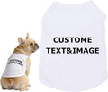 Custom Dog Shirt,Personalized Pet Apparel with Name Text Photo Image,Lightweight Breathable Puppy Kitten Cotton Vest for Small Medium Large Dogs Cats,Puppy Gift (White, 3X-Large)