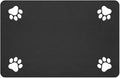 Pet Feeding Mat-Absorbent Pet Placemat for Food and Water Bowl, with Waterproof Rubber Backing, Quick Dry Water Dispenser Mat for Dog and Cat (24"x16", Black)