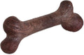 Pet Qwerks Dinosaur BarkBone - Nylon Dog Bone for Aggressive Chewers - Bacon Flavor - 9.75"