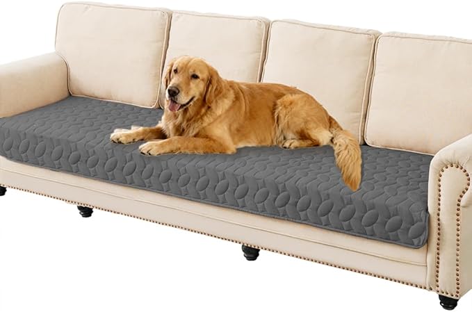Ameritex Waterproof Pet Bed Cover Anti-Slip Dog Bed Blanket for Sofa and Furniture Waterproof New Pattern Design (Darkgrey, 30x90 Inch (Pack of 1))