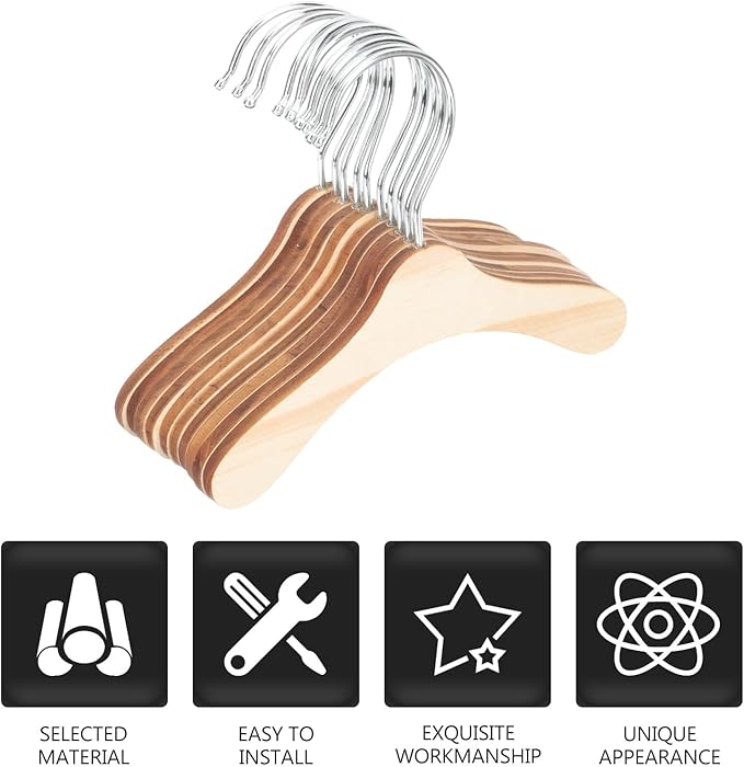 Wooden Dog Clothes Hangers 16cm Large Pet Clothes Hanger Sturdy Household Pet Accessory for Dog and Cat Clothing Storage