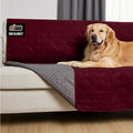 GORILLA GRIP Waterproof Bed Cover for Dogs, 82x82, Gripped Slip Resistant Backing, Leak Proof Washable Dog Blanket Covers Sofa, Couch, Sectional, Crate, Car, RV Seats, Pet Puppy Essentials, Burgandy