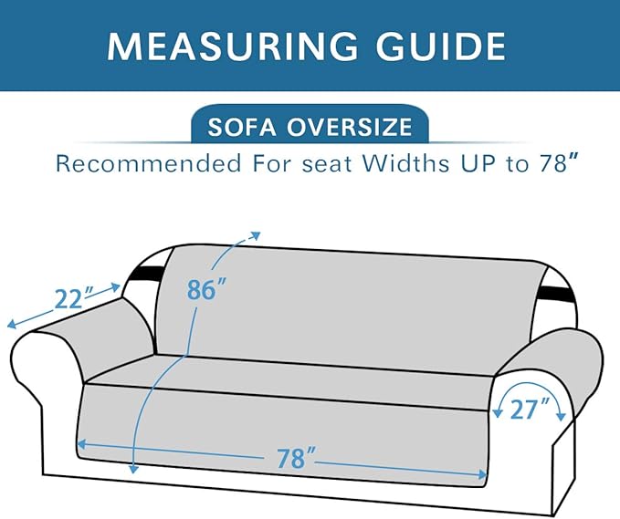 H.VERSAILTEX Reversible Sofa Slipcover Furniture Protector Water Resistant 2" Elastic Straps Sofa Cover Couch Covers Pets Kids Fit Sitting Width Up to 78" (Oversized Sofa: 86" x 132", Red/Tan)
