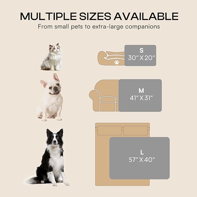 Luciphia Premium Soft Dog Blanket for Small Medium Large Dogs Washable 300GSM Fluffy Warm Fleece Puppy Cat Paw Print Pet Flannel Grey Paw L(41"x31")