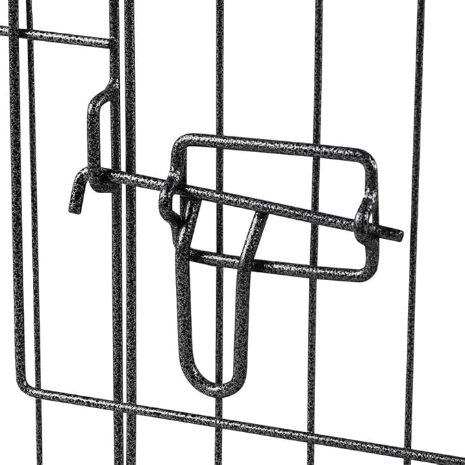 Yaheetech 24 inch Black Metal Pet Playpen 16 Panel Foldable Playpen for Puppy - Outdoor & Indoor with Door - Metal Dog Exercise Pen Barrier Kennel Portable Puppy Fence
