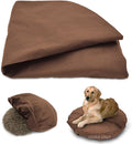 Dog Bed Cover Waterproof Replacement Machine Washable Covers for Dog Bed Heavy Duty Scratch Resistant Mattress Protector Pet Bed Round 20x20 Inch Cover Only Brown
