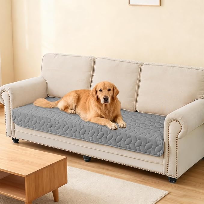 Ameritex Pet Bed Cover Dog Bed Blanket for Sofa and Furniture Waterproof New Pattern Design (30x70 Inch, Light Grey)