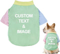 Custom Dog Shirt,Personalized Pet Apparel with Name Text Photo Image,Lightweight Breathable Puppy Kitten Cotton Vest for Small Medium Large Dogs Cats,Puppy Gift (Dopamine Green, X-Large)
