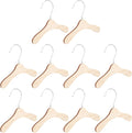 Wooden Dog Clothes Hangers 8.66 Inch Small Pet Apparel Hangers Wear-Resistant Household Dog and Cat Clothes Storage Accessory
