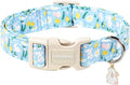 DOGWONG Easter Dog Collar-Cute Easter Rabbit Bunnies Egg Dog Collar, Adjustable Soft Easter Dog Collar for Small Medium Dogs, XS
