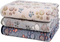 Dono 1 Pack 3 Dog Blankets, Soft Fluffy Fleece Pet Blanket Warm Sleep Mat Paw Print Design Puppy Kitten Throw Blankets Doggy Blanket for Dogs