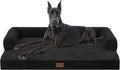 Orthopedic XXL Dog Beds, Waterproof Egg Crate Foam Big Pet Bed for All Breed Sized Dogs 53x42Inch, Washable Extra Large Dog Couch Bed with Removable Cover and Non-Slip Bottom, Black