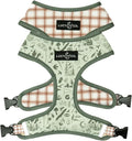 Lucy & Co. Cute Reversible Dog Harness Walking Halter - Best Designer Pet Harnesses for XS - XL Dogs - Padded Adjustable Vest for Easy Walking-XLarge-Green Outdoor Plaid