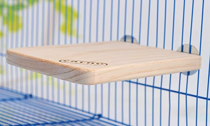 Litewoo Bird Wood Perch Platform Stand Shelf for Birds Budgie Parakeet Cockatiel Conure Cockatoo（Small）