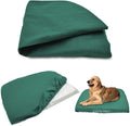 Dog Bed Cover Waterproof Replacement Machine Washable Covers for Dog Bed Heavy Duty Scratch Resistant Mattress Protector Pet Bed 20x15 Inch Dark Green Cover Only