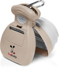 DogBuddy Pooper Scooper, Portable Dog Pooper Scooper, Poop Scooper for Small and Large Dogs, Pooper Scooper with Bag Attachment, Leash Clip and Dog Waste Bags Included (Medium, Taupe)