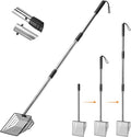 Cat Litter Scoop 43 inch Metal Litter Scooper with Stainless Steel Long Handle, Upgraded Large Kitty Box Scooper Heavy Duty Deep Shovel for Fast Sifting, Dog Waste Scooops for Outside Pet Poop