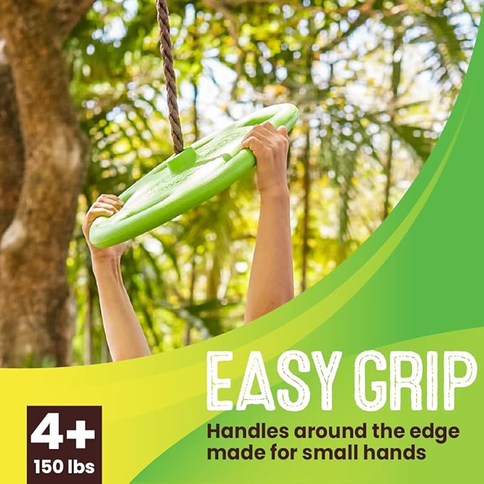 Swurfer Disco Tree Swing - Swing Sets for Backyard, Outdoor Swing, Swingset Outdoor for Kids, Easy Installation, Heavy Duty, Adjustable