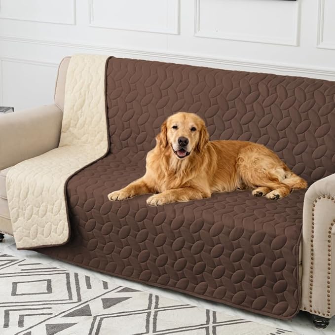 Ameritex Pet Bed Cover Dog Bed Blanket for Sofa and Furniture Waterproof New Pattern Design (68x82 Inch, Chocolate)