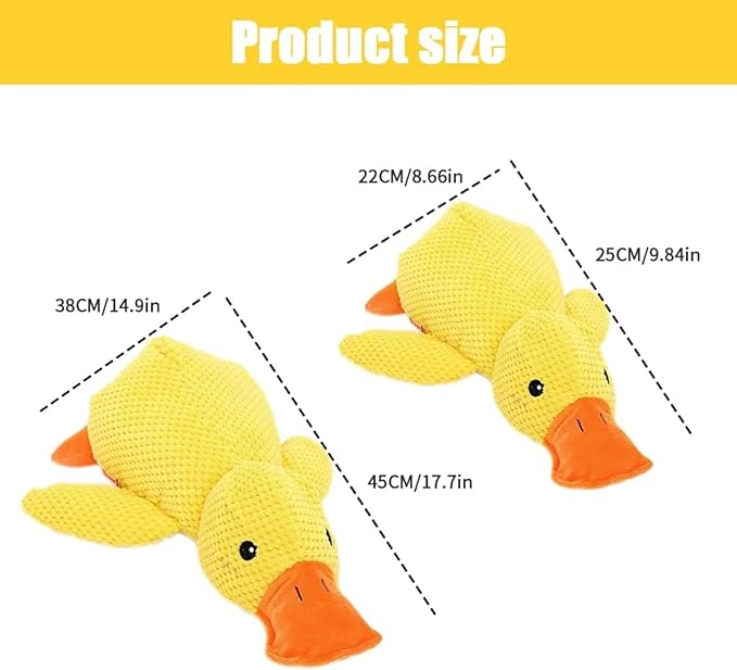 2025 Upgraded Dog Toys, New Durable Calming Duck Toys, Dog Toys for Aggressive Chewers with Soft Squeaker, Fun for Indoor Puppies and Senior Pups (Pink, L-11.4 * 13.5in)