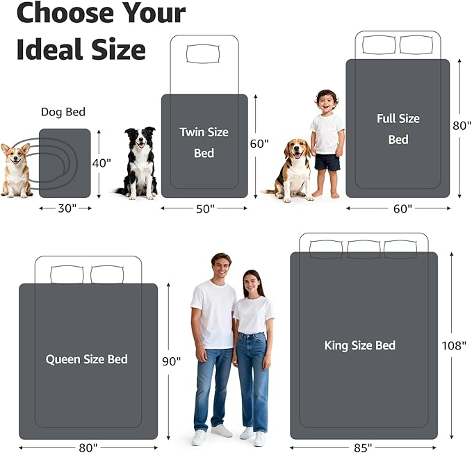 LOOBANI Waterproof Blanket for Bed: Reversible Soft Flannel Twin Bed Blanket 60" x 80", Leakproof Throw Spill-Proof Dog Pet Blanket for Couch, Sofa Protect, Movie Time, Camping, Travel, Green