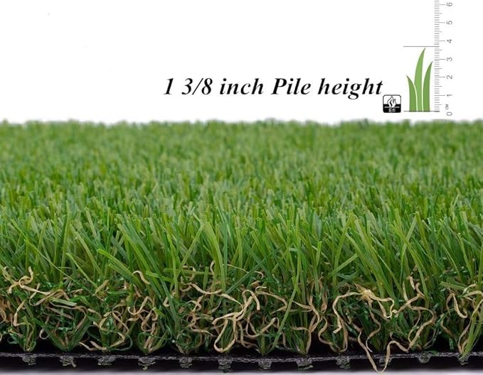 ALTRUISTIC Artificial Grass 10FTX92FT(920 Square Feet), Realistic Fake Grass Deluxe Turf Synthetic Thick Lawn Pet Turf, 1 3/8” Height, Outdoor Decor, Customized