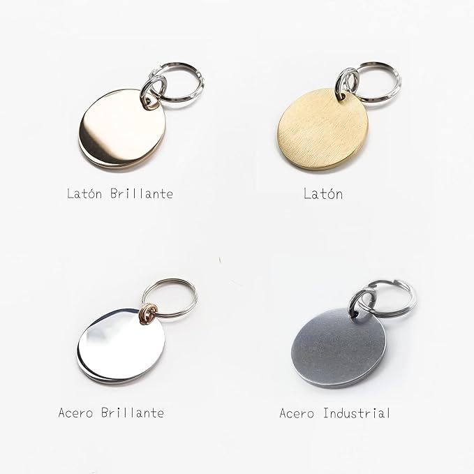 Cats Dogs ID Tags Personalized Engraving Birth Flowers Pattern for Custom Pets Collar Accessories Brass Copper Medium Round Name Plate