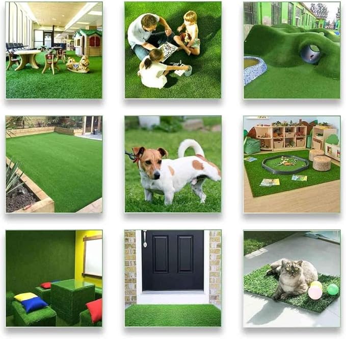 ALTRUISTIC Artificial Grass 6FTX51FT(306 Square Feet), Realistic Fake Grass Deluxe Turf Synthetic Thick Lawn Pet Turf, 1 3/8” Height, Outdoor Decor, Customized