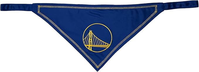 Pets First NBA Golden State Warriors TIE Bandana, Size Small/Medium. Dog Bandana Scarf Bib for Pet Cat Dog. The Ultimate Game-Day, Party Bandana