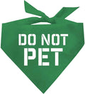 Do Not Pet Dog Bandana (Green, XS 157)