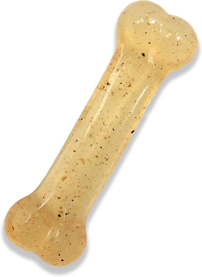 Nylabone Original Bone Flexi Chew Toy for Dogs, Flexible Dog Toys for Moderate Chewers, Chicken Flavor, Medium - Up to 35 lbs, 1 Count