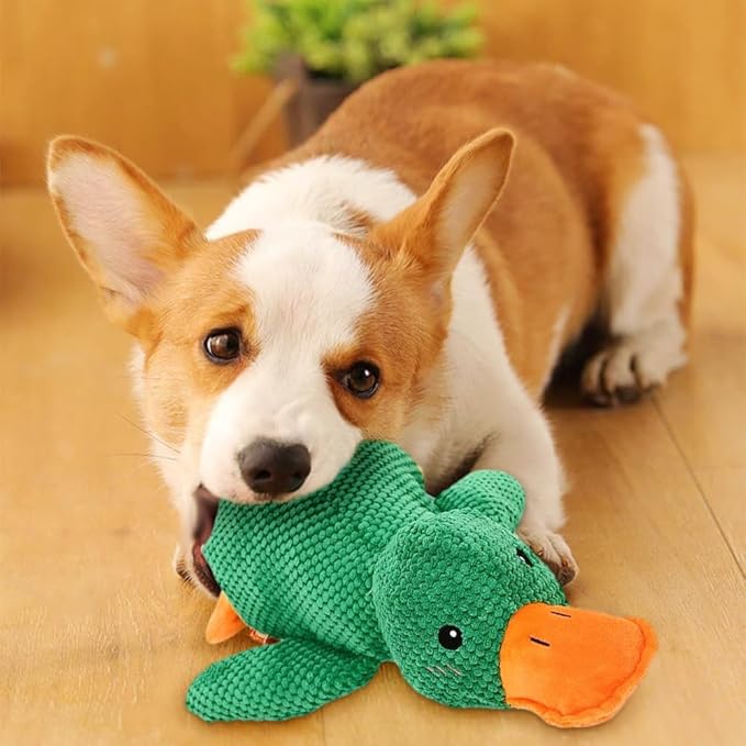 2025 Upgraded Dog Toys, New Durable Calming Duck Toys, Dog Toys for Aggressive Chewers with Soft Squeaker, Fun for Indoor Puppies and Senior Pups (2 Pcs, S-8.66 * 9.87in)
