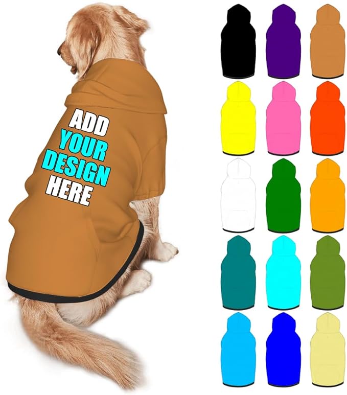 Custom Dog Clothes with Photo Name Logo Personalized Dog Sweaters for Small Medium Large Dogs Breathable Warm, Peru, L